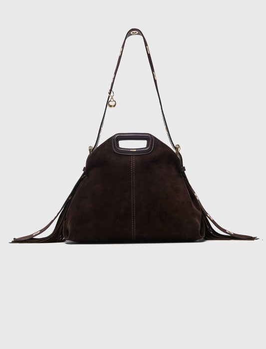 Suede Miss M bag Dark Brown