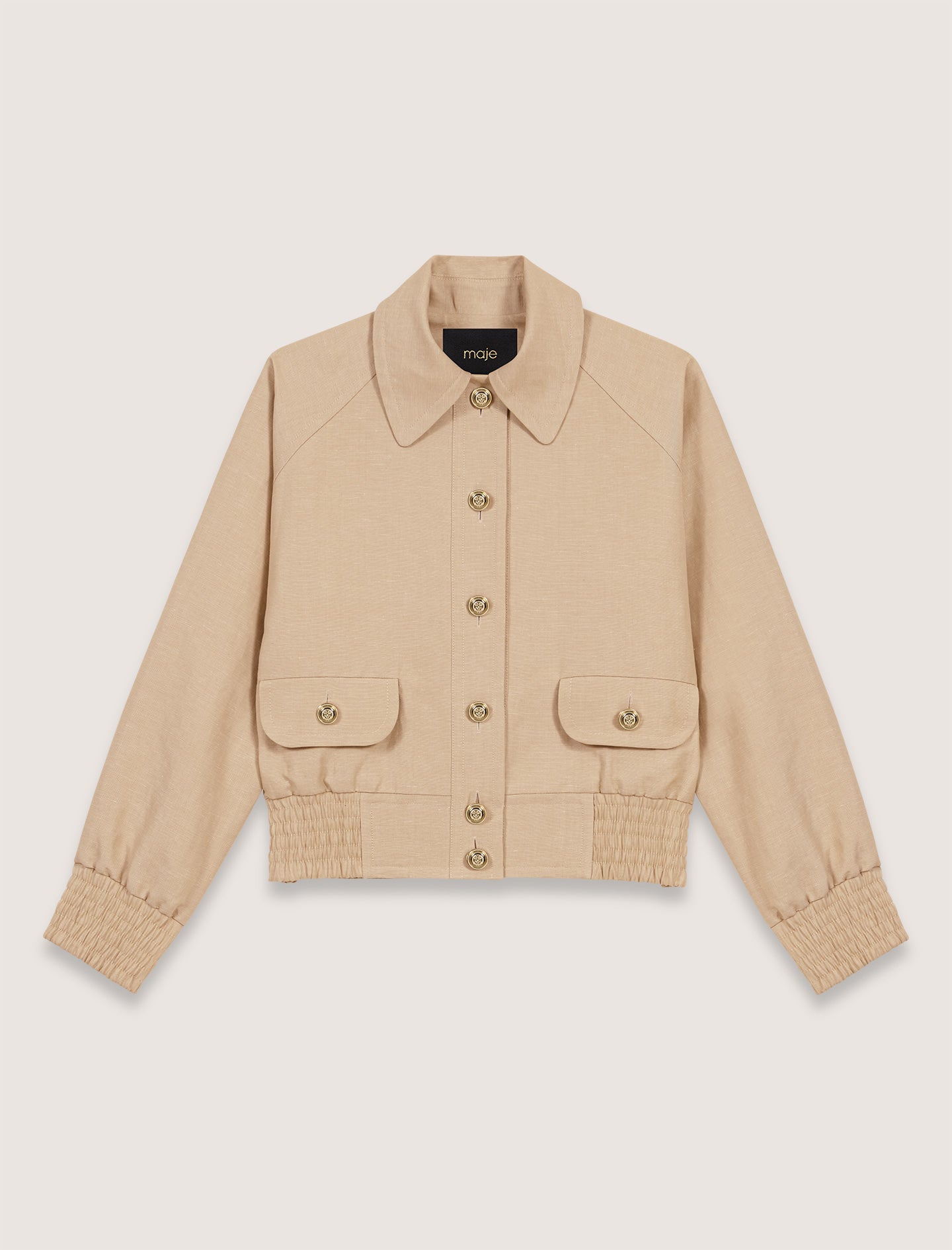 Beige-Short Jumper Jacket