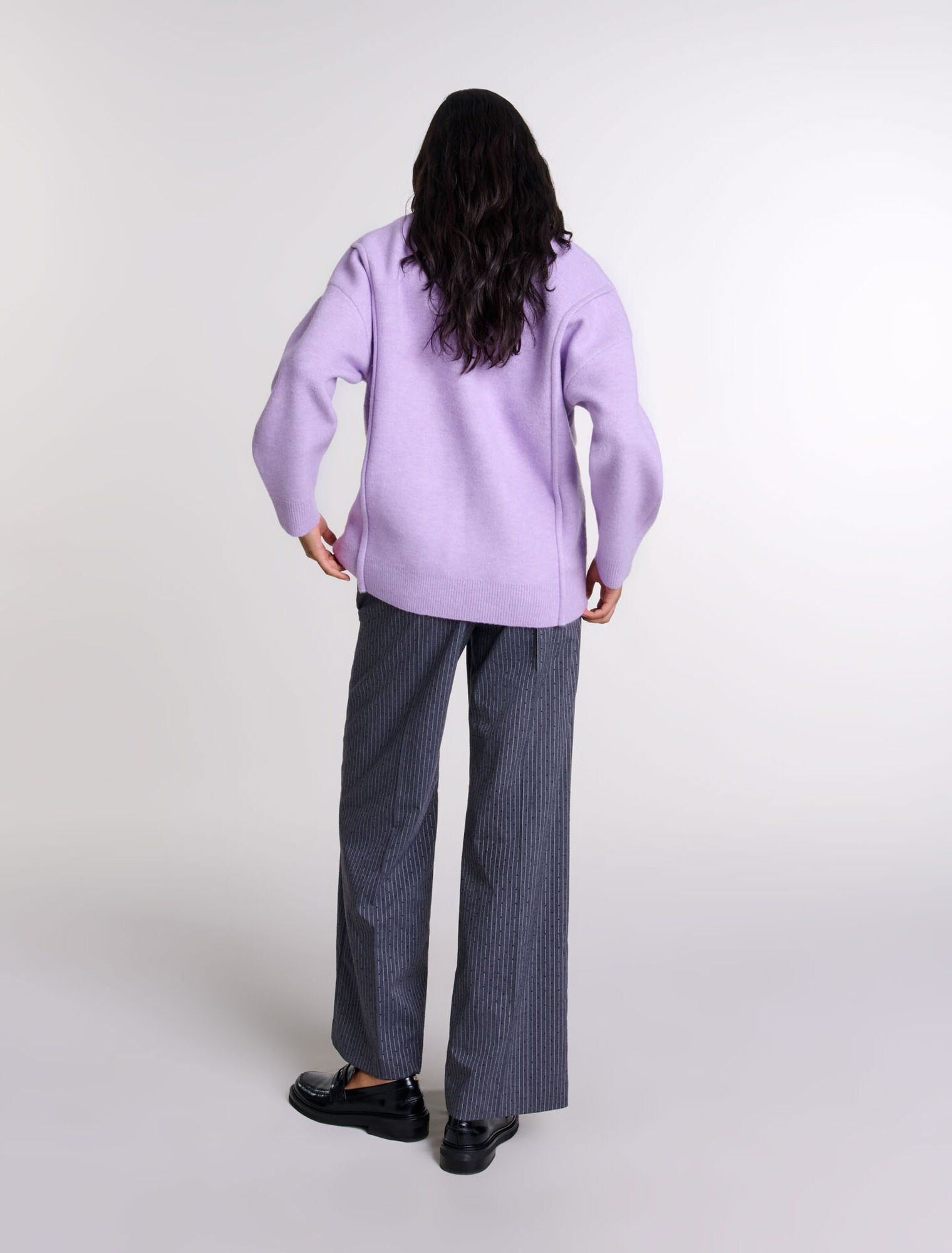 Parma Violet-Longline cardigan