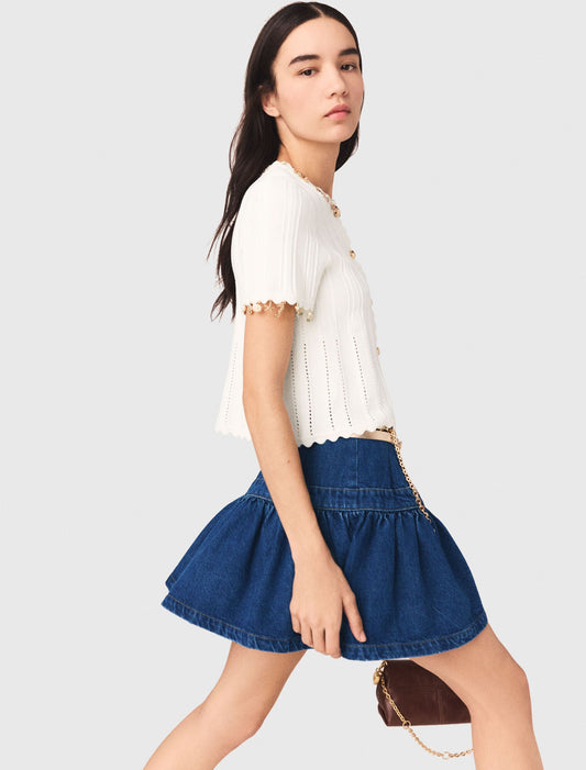 Gold Jewellery Cardigan White