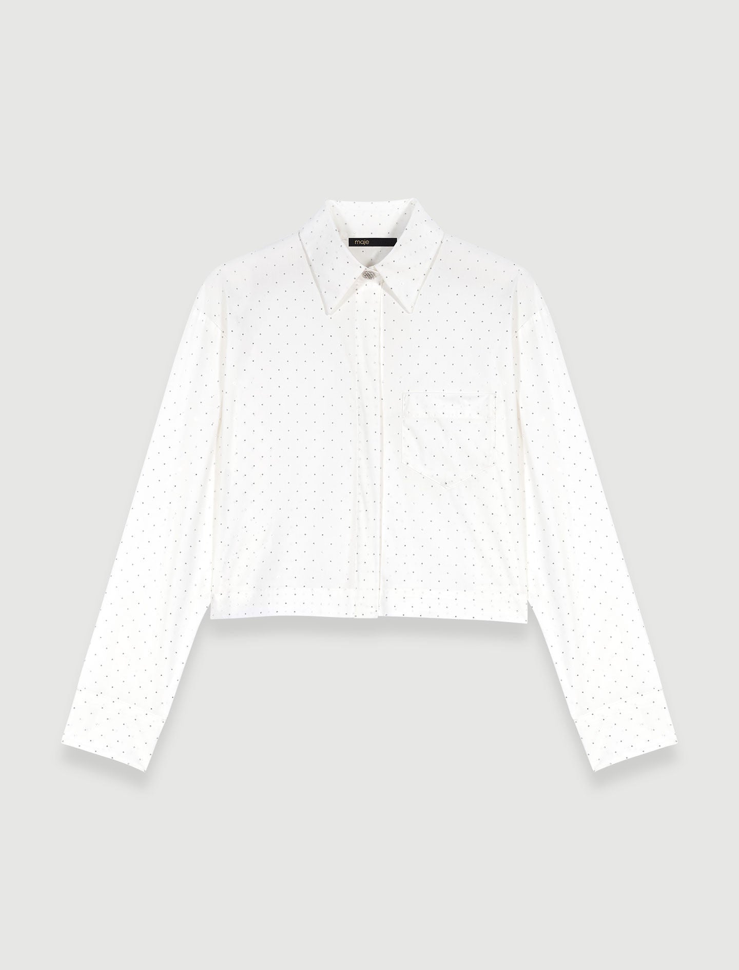 White rhinestone shirt