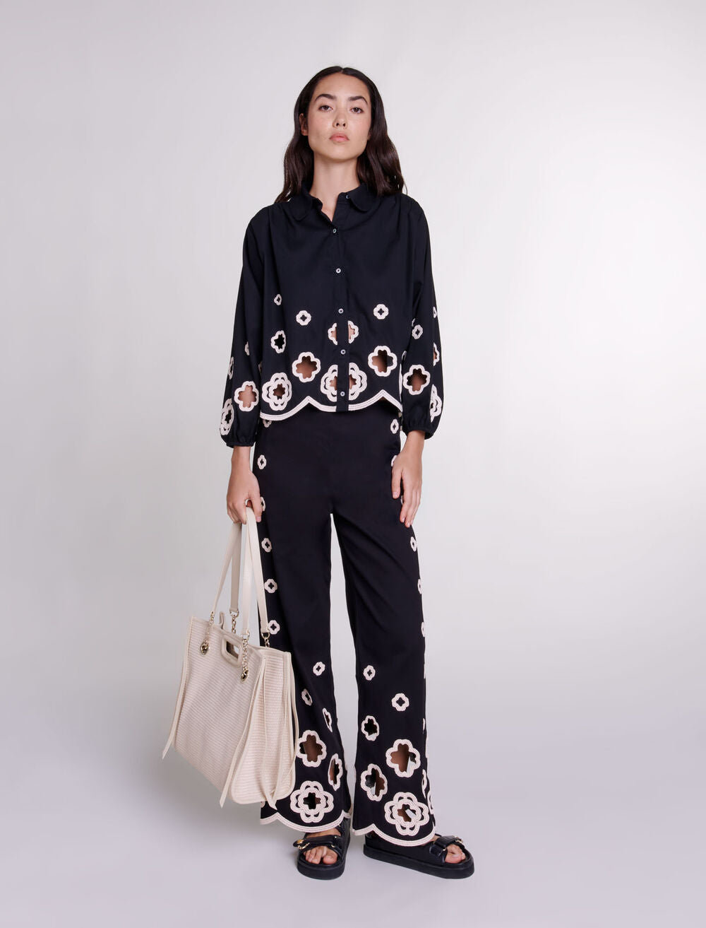 Black-featured-Crochet Clovers shirt