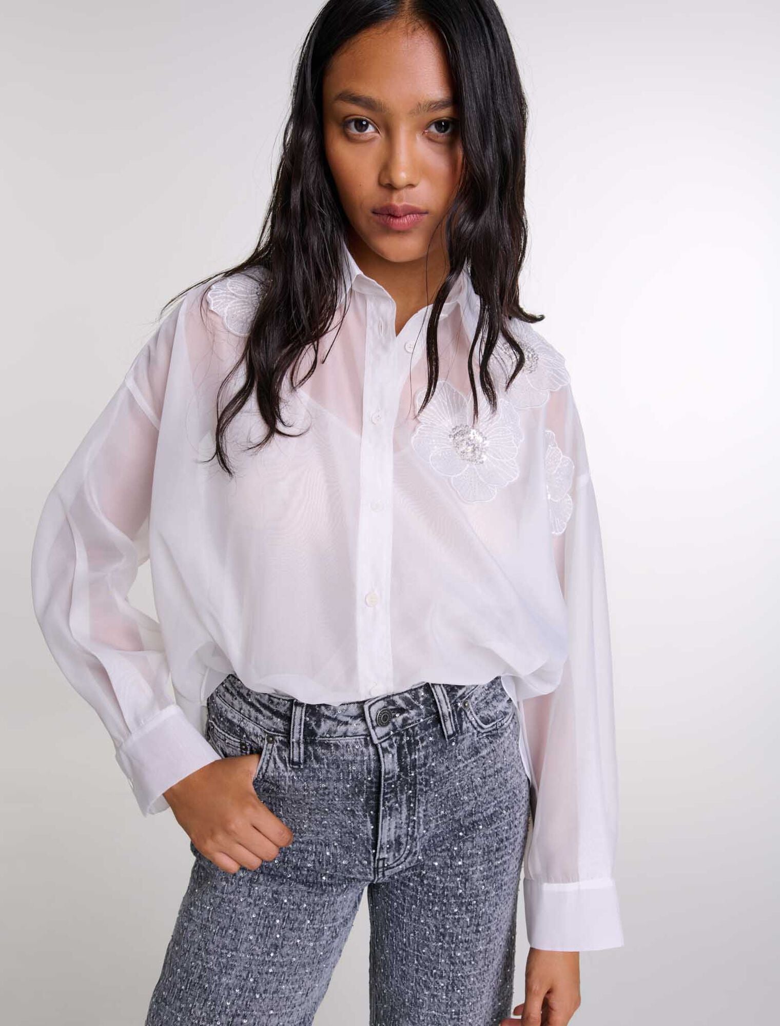 White-Organza shirt