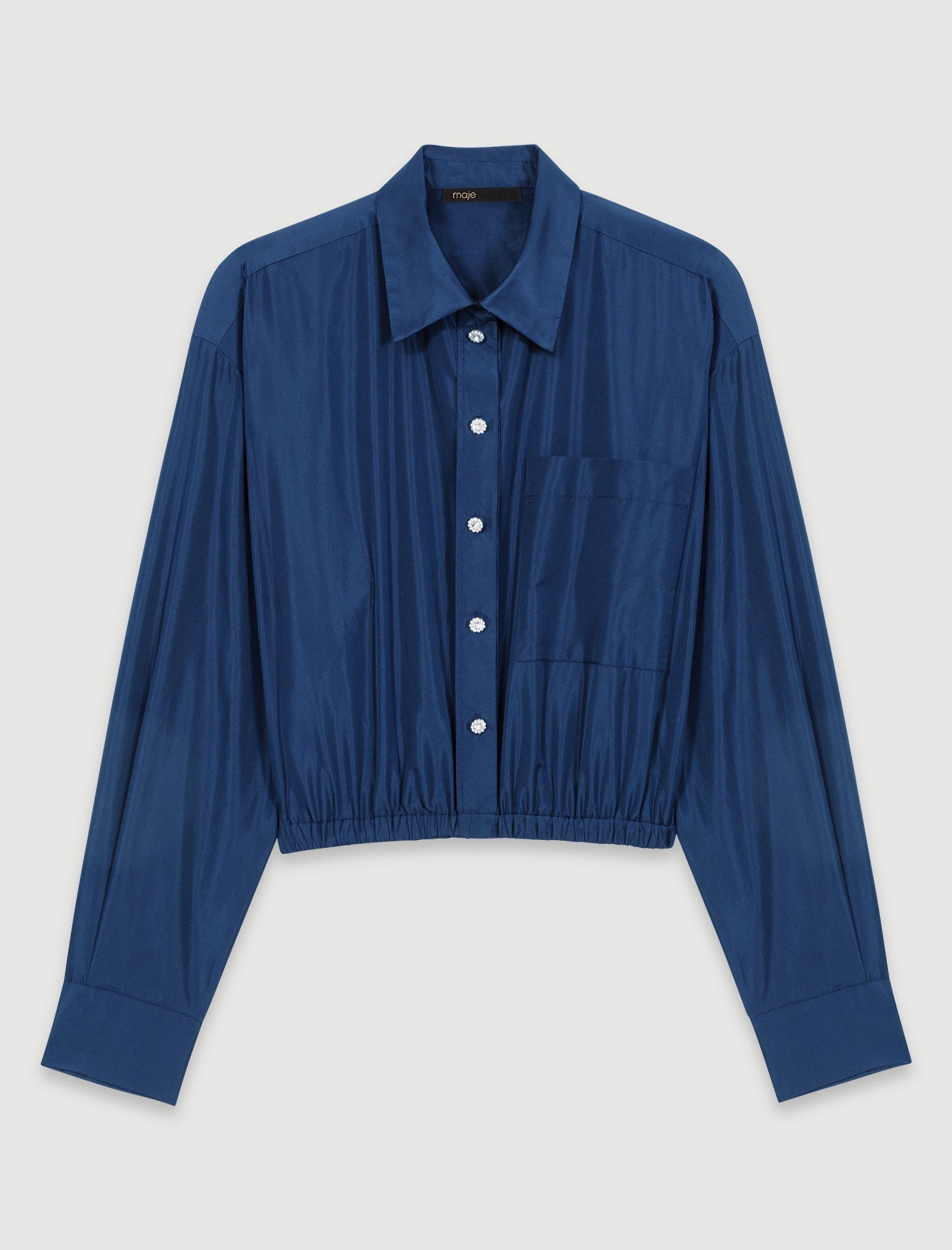Navy  -Cropped shirt