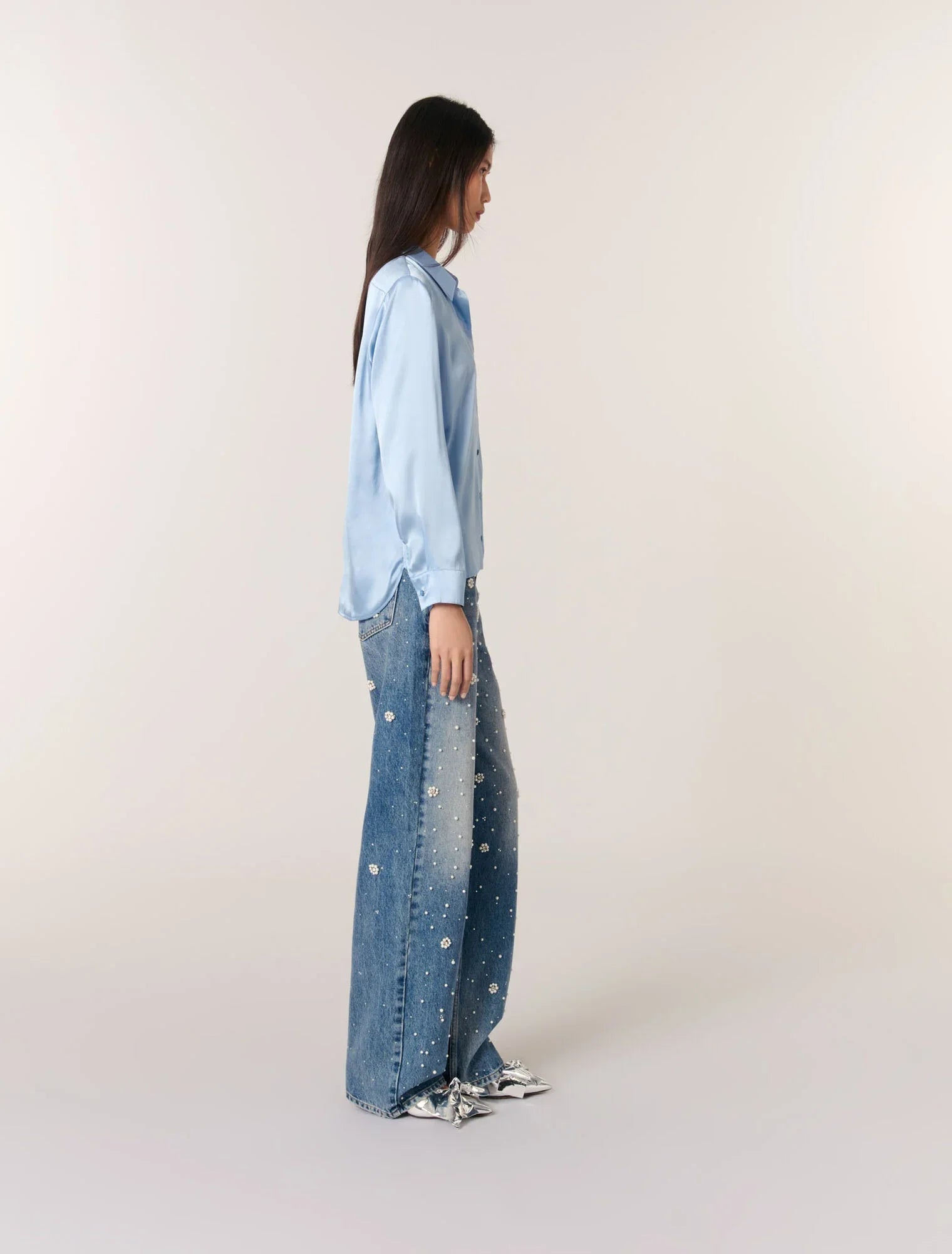 Blue-Silk Shirt
