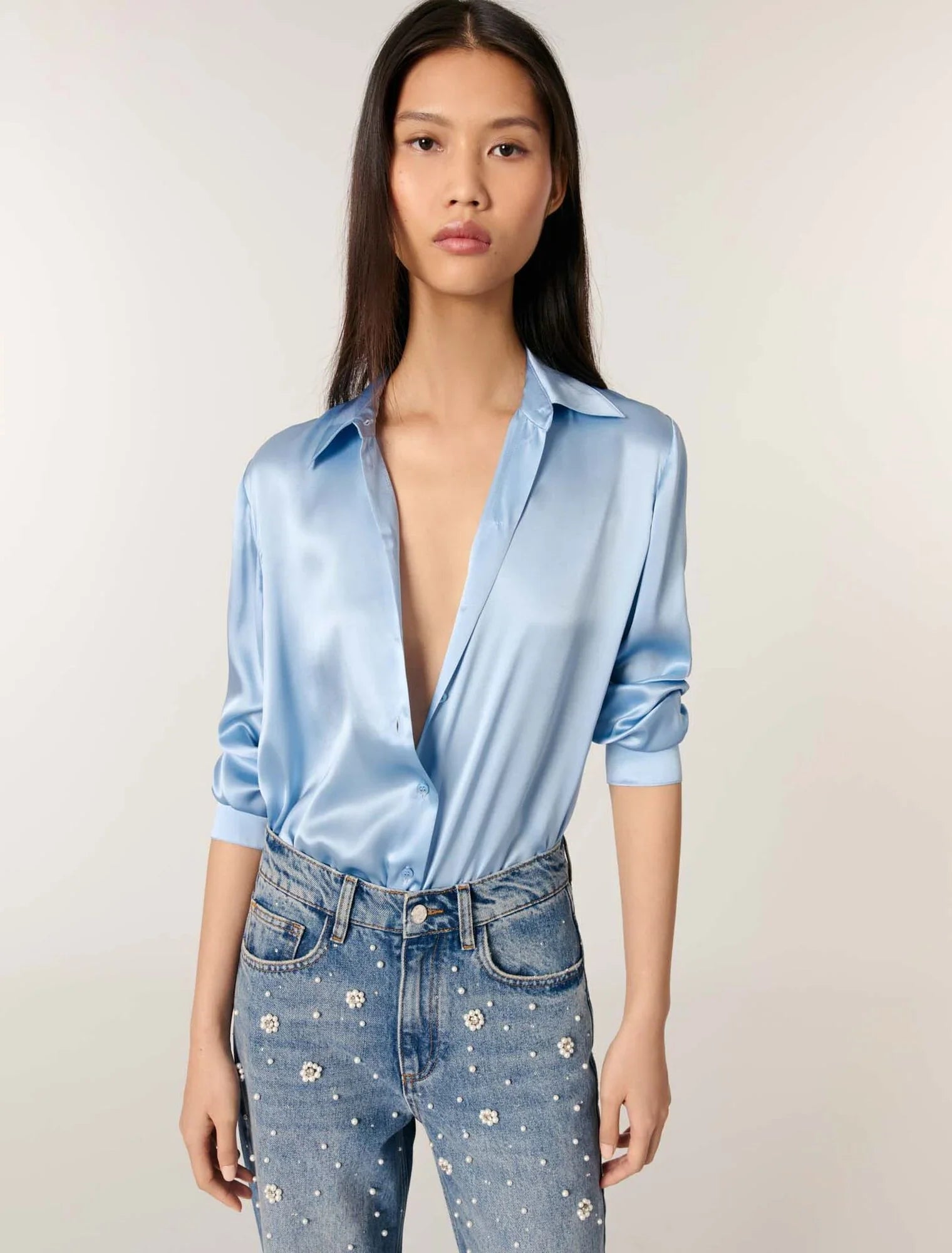 Blue-Silk Shirt