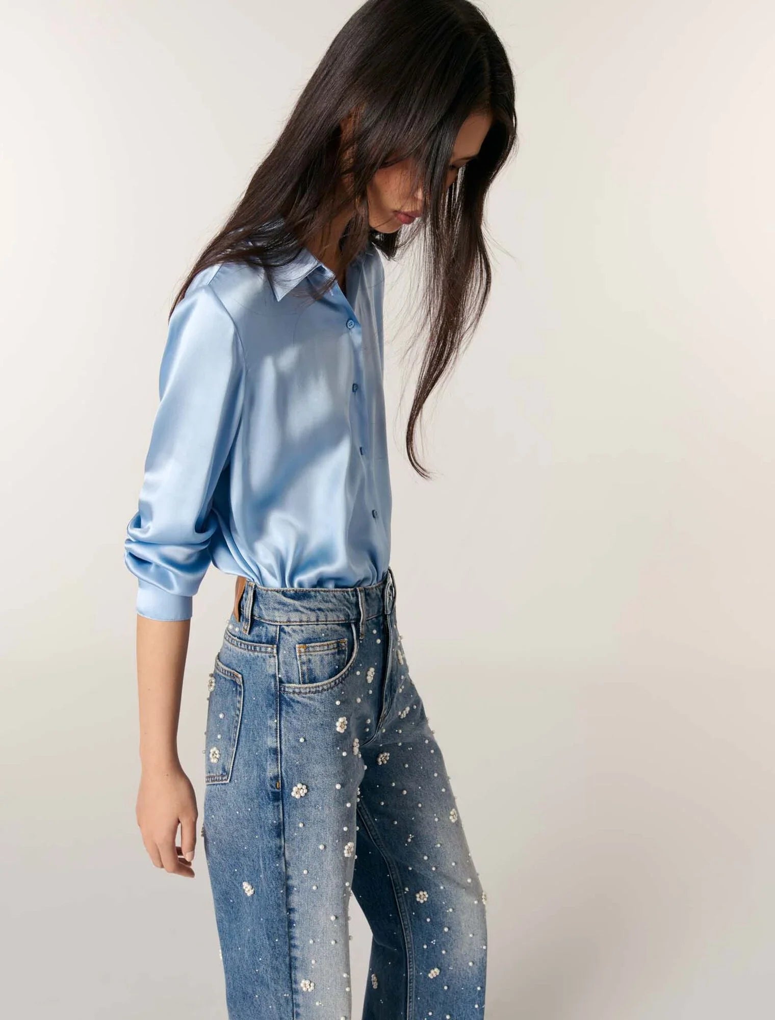 Blue-Silk Shirt