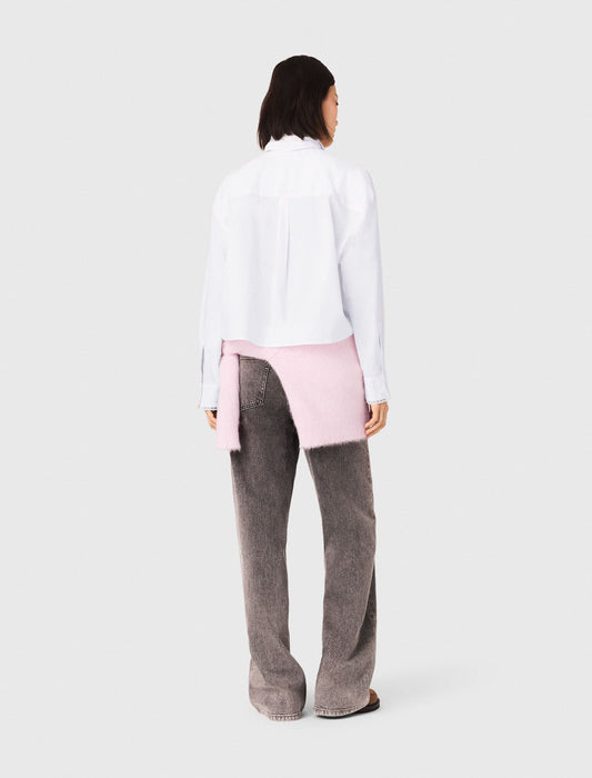 Crochet Collar Shirt White