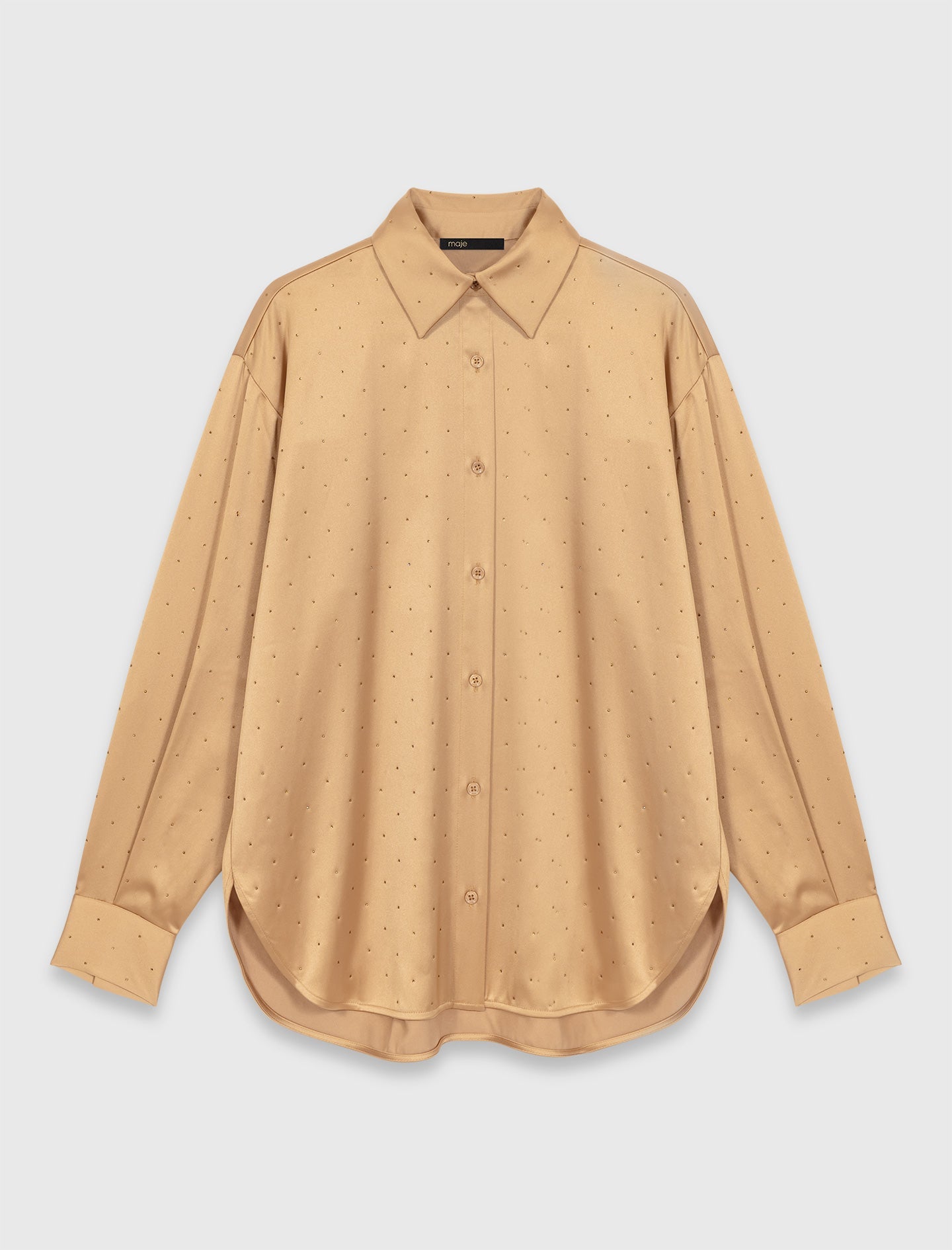 Rhinestone satin shirt