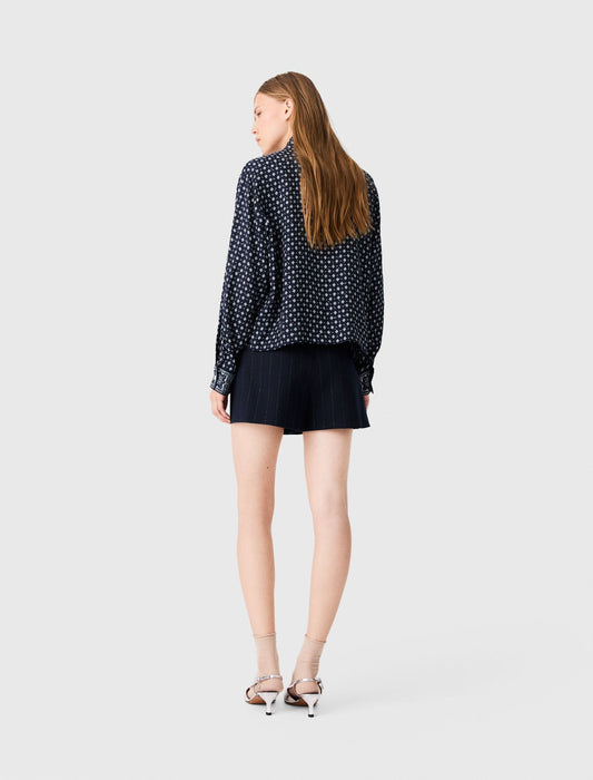 Printed shirt with rhinestones Navy Loungewear