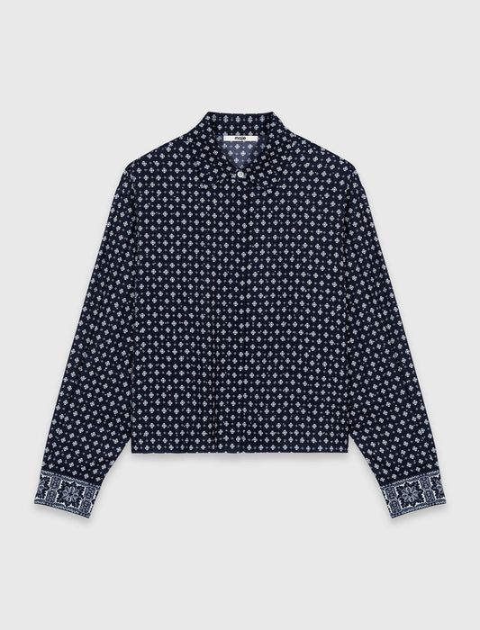 Printed shirt with rhinestones Navy Loungewear