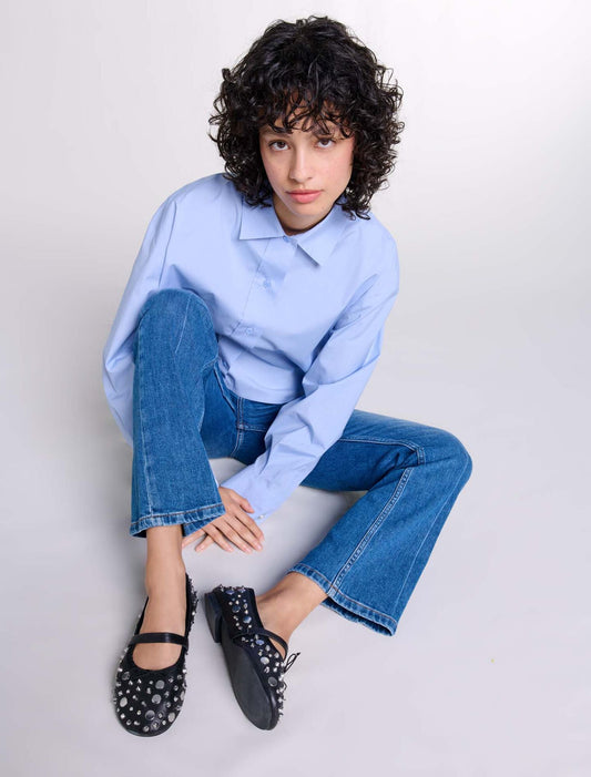 Blue-Denim jeans with pockets