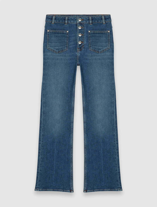 Blue-Denim Jeans With Pockets