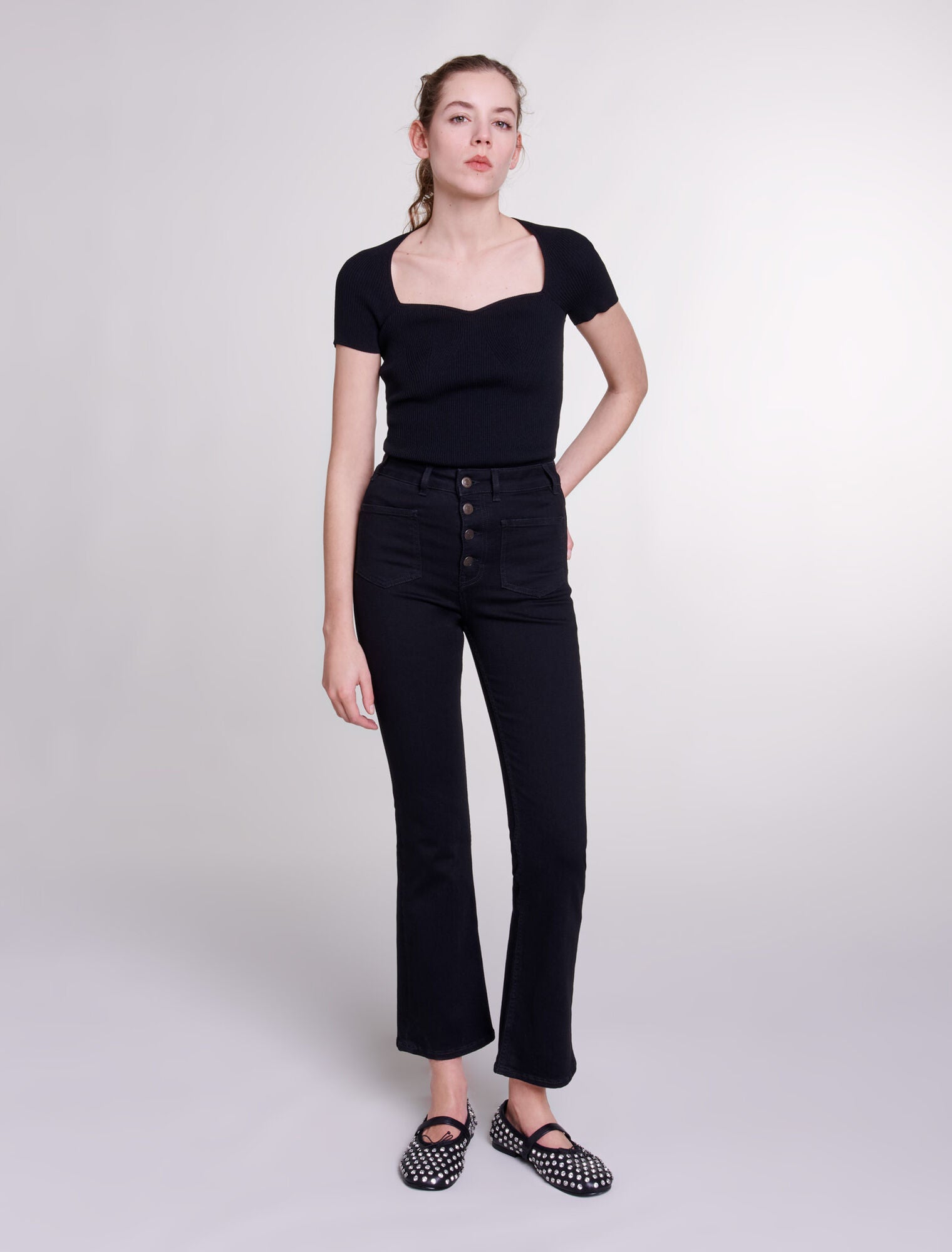 Flared jeans Black