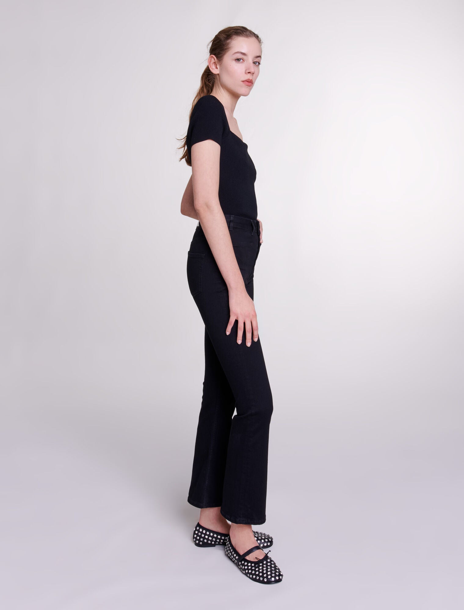 Black  -Flared jeans