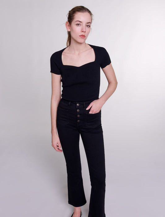 Black  -Flared jeans