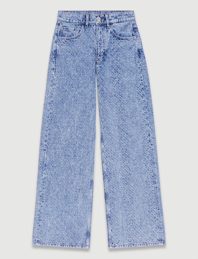 Blue-Rhinestone XL jeans