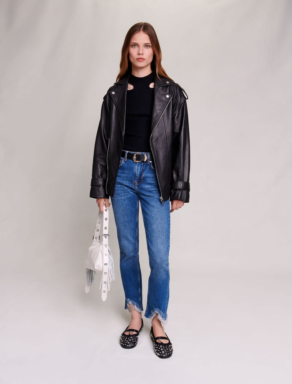 Blue featured-Skinny ripped jeans