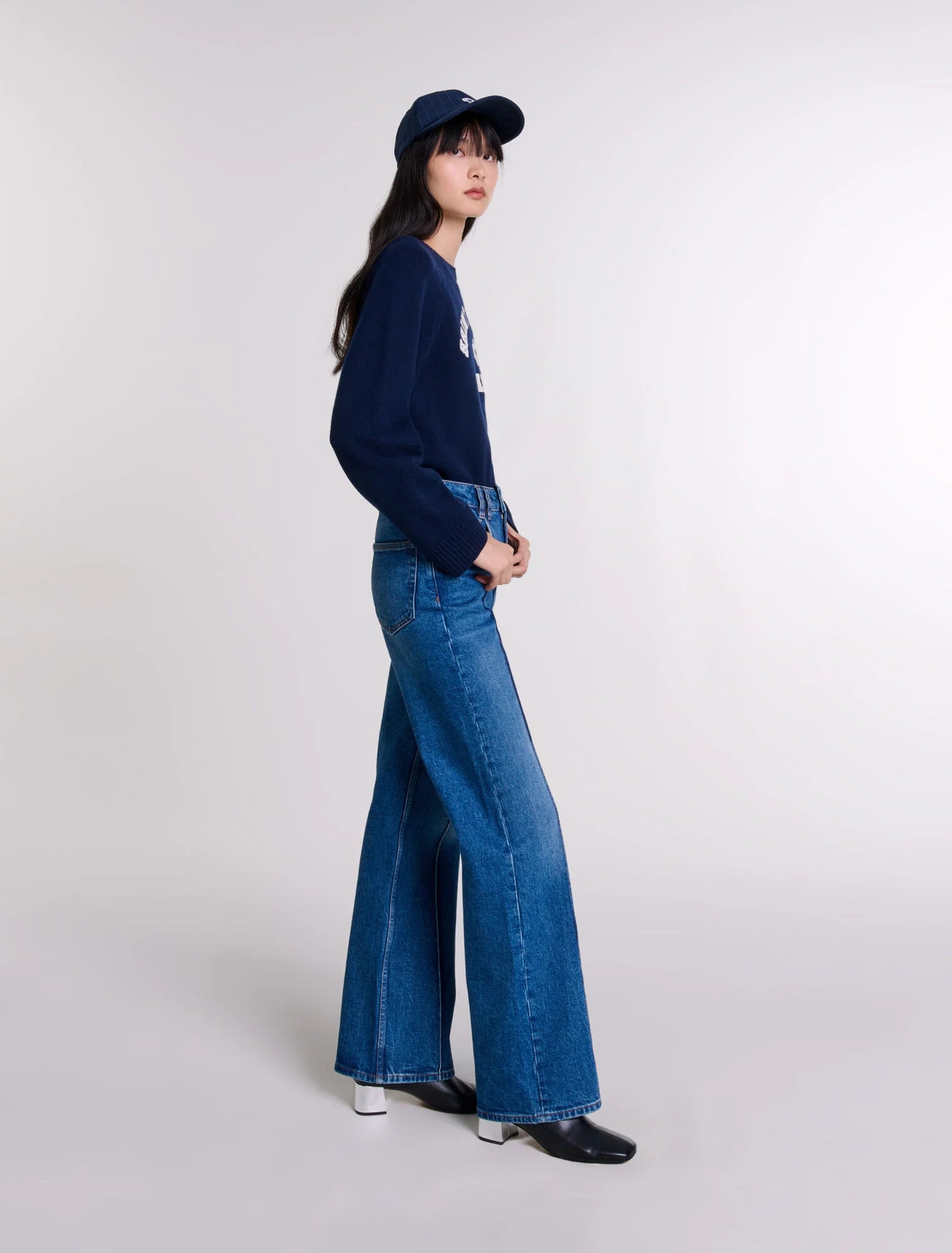 Blue  -Straight-leg jeans