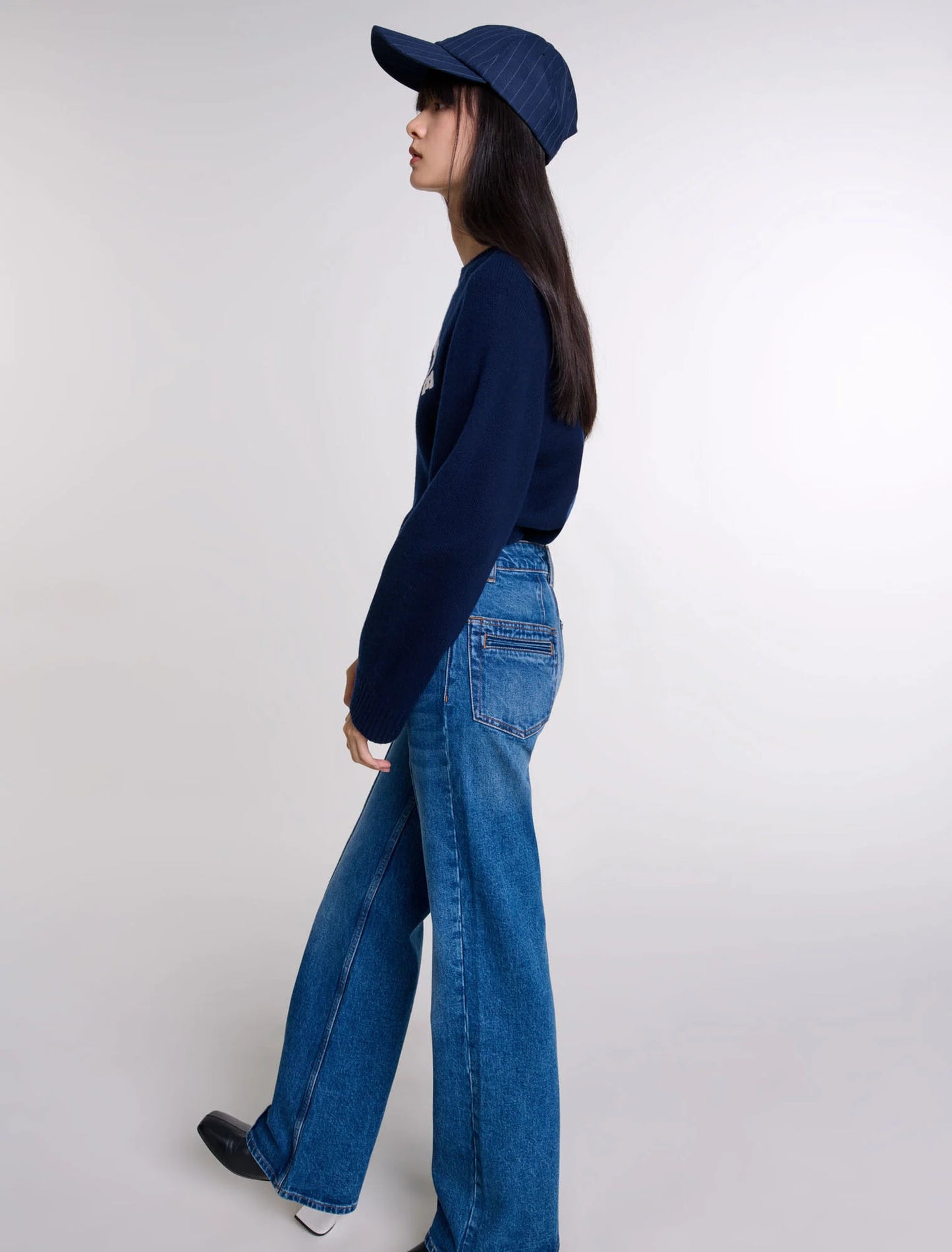 Blue  -Straight-leg jeans