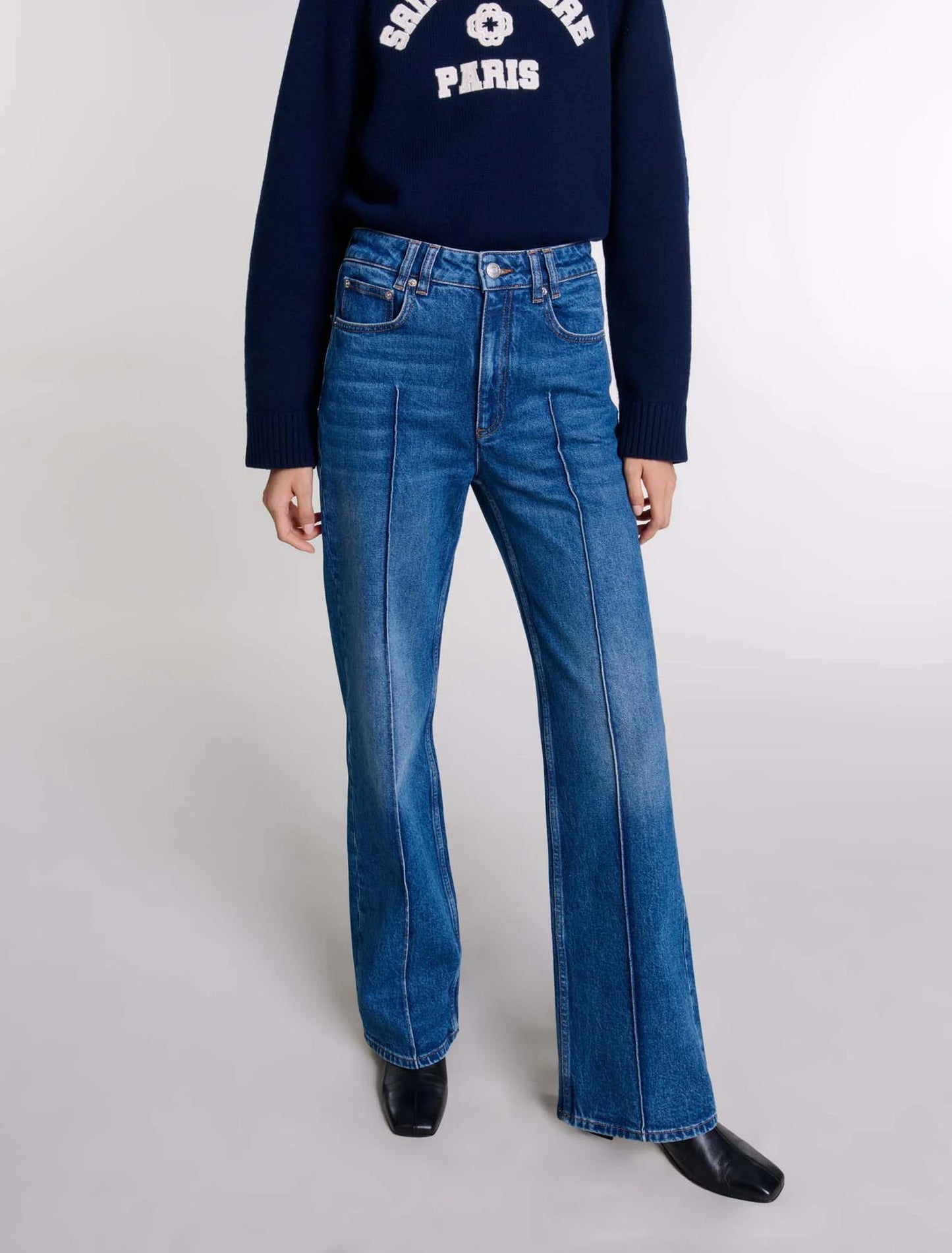 Blue  -Straight-leg jeans