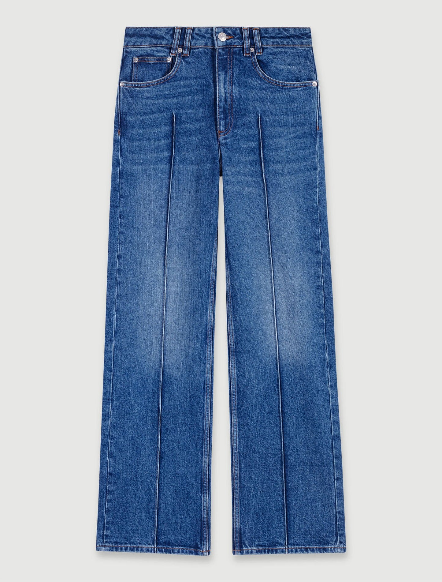 Blue  -Straight-leg jeans