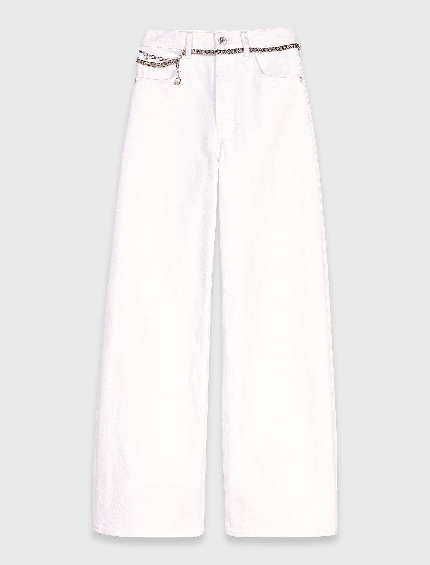 Wide high-waisted jeans