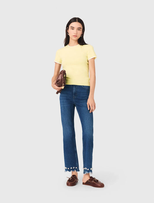 Beaded Bootcut Jeans Blue