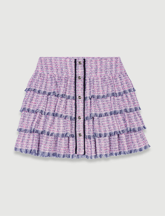 Pink Short tweed skirt