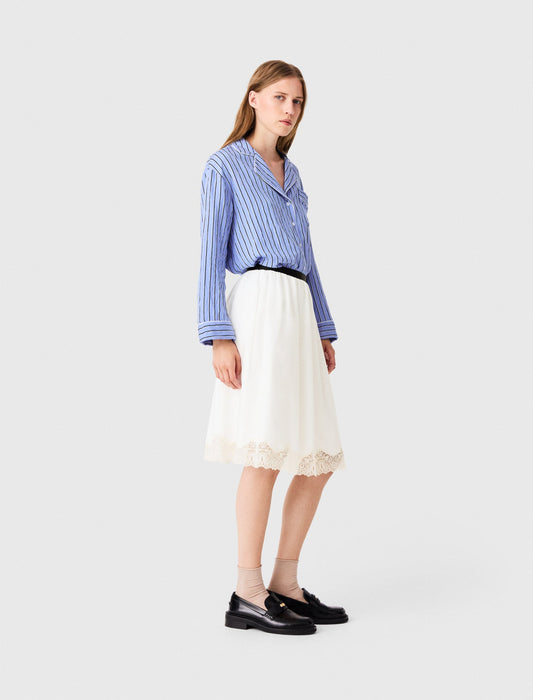 Tailored shorts with lurex White