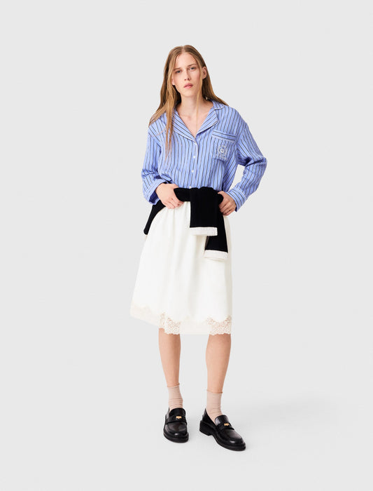 Tailored shorts with lurex White