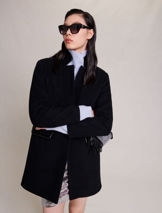Black-mid-length coat