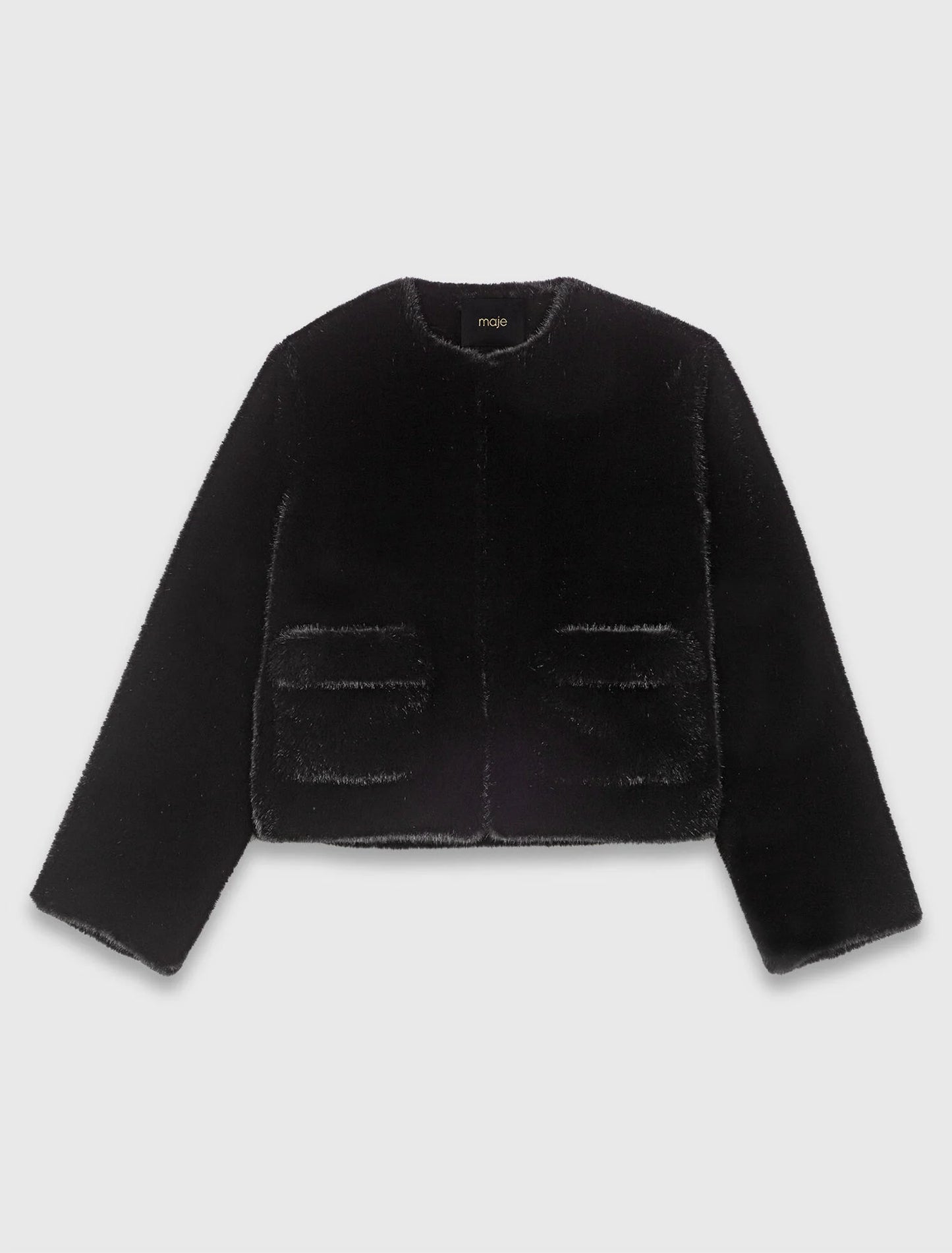 Short faux fur coat Black