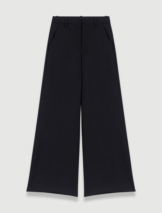 Black-flared trousers