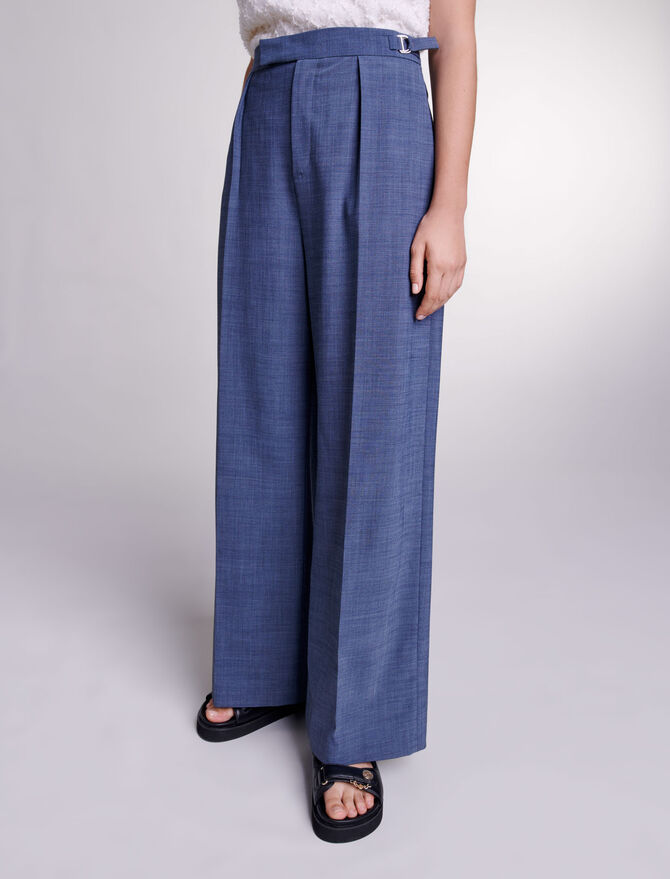 Petrol Blue Wide-leg trousers