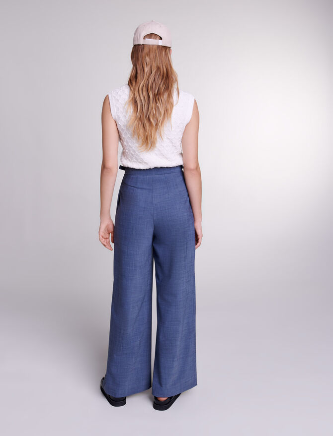 Petrol Blue Wide-leg trousers