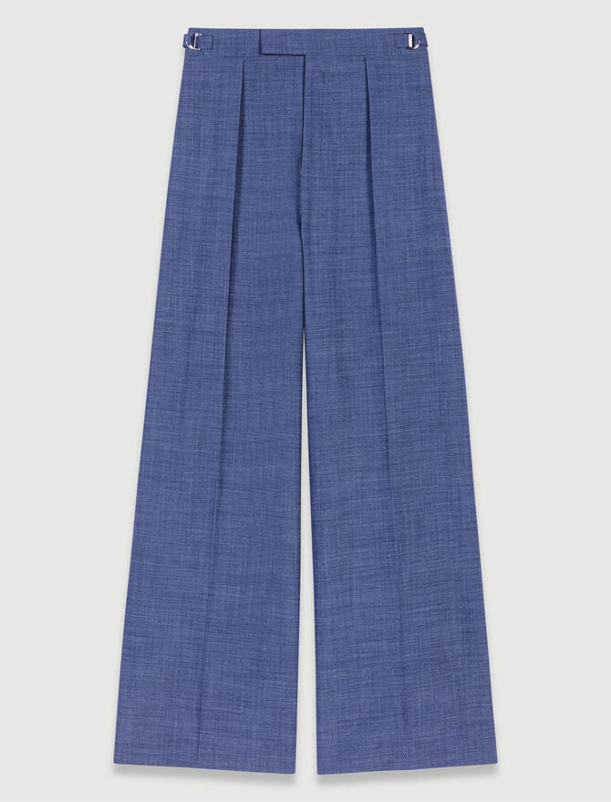 Petrol Blue Wide-leg trousers