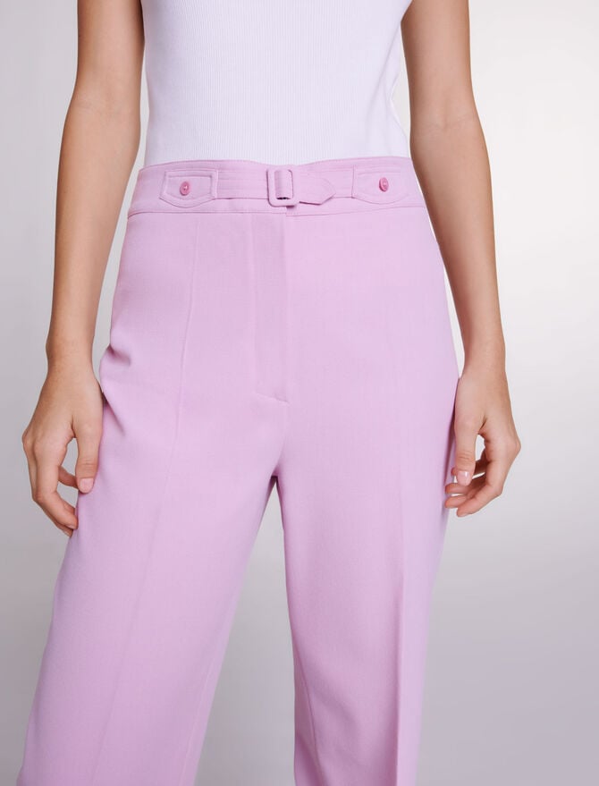 Pale Pink-Wide-leg suit trousers