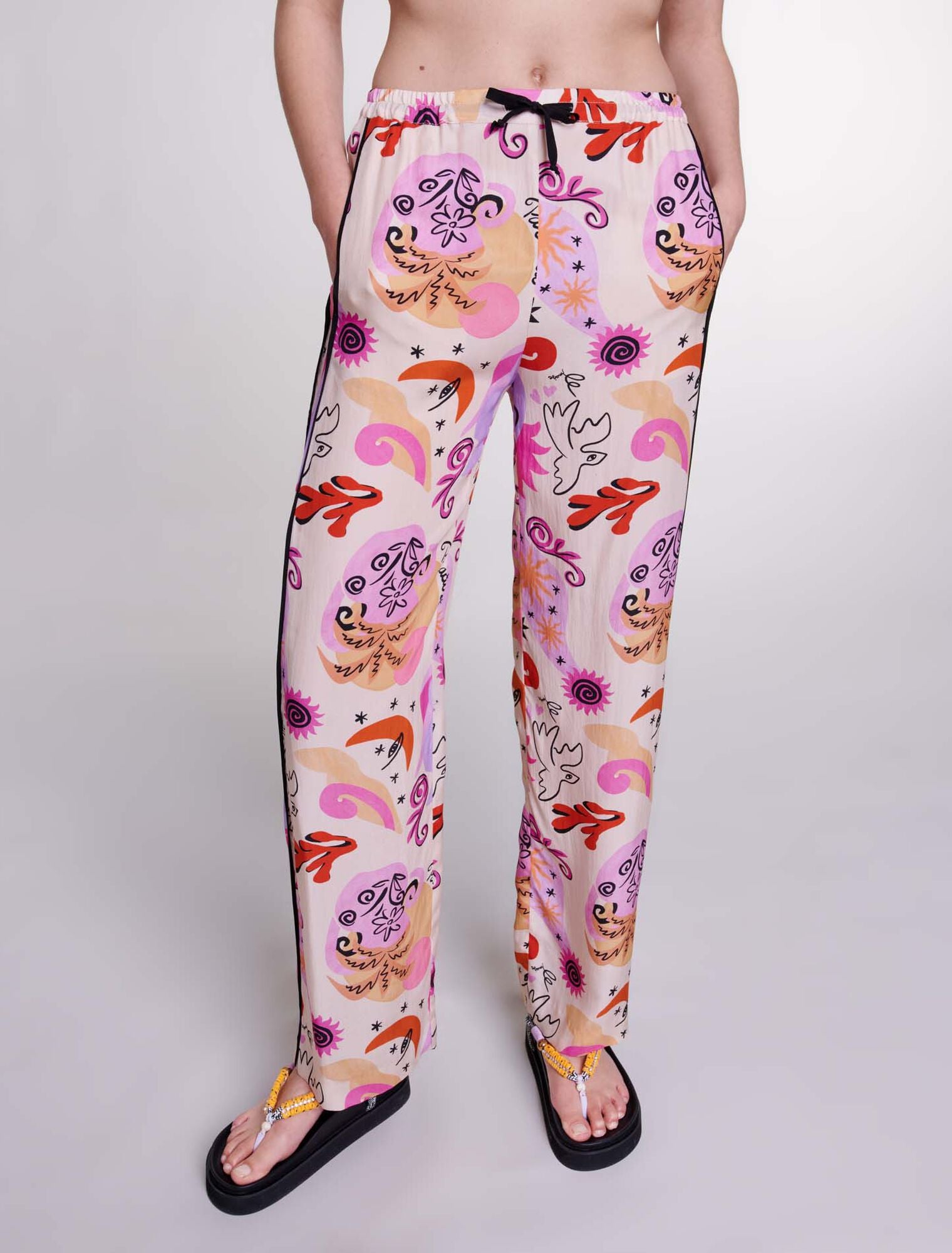 Print Paradisio-Silk trousers