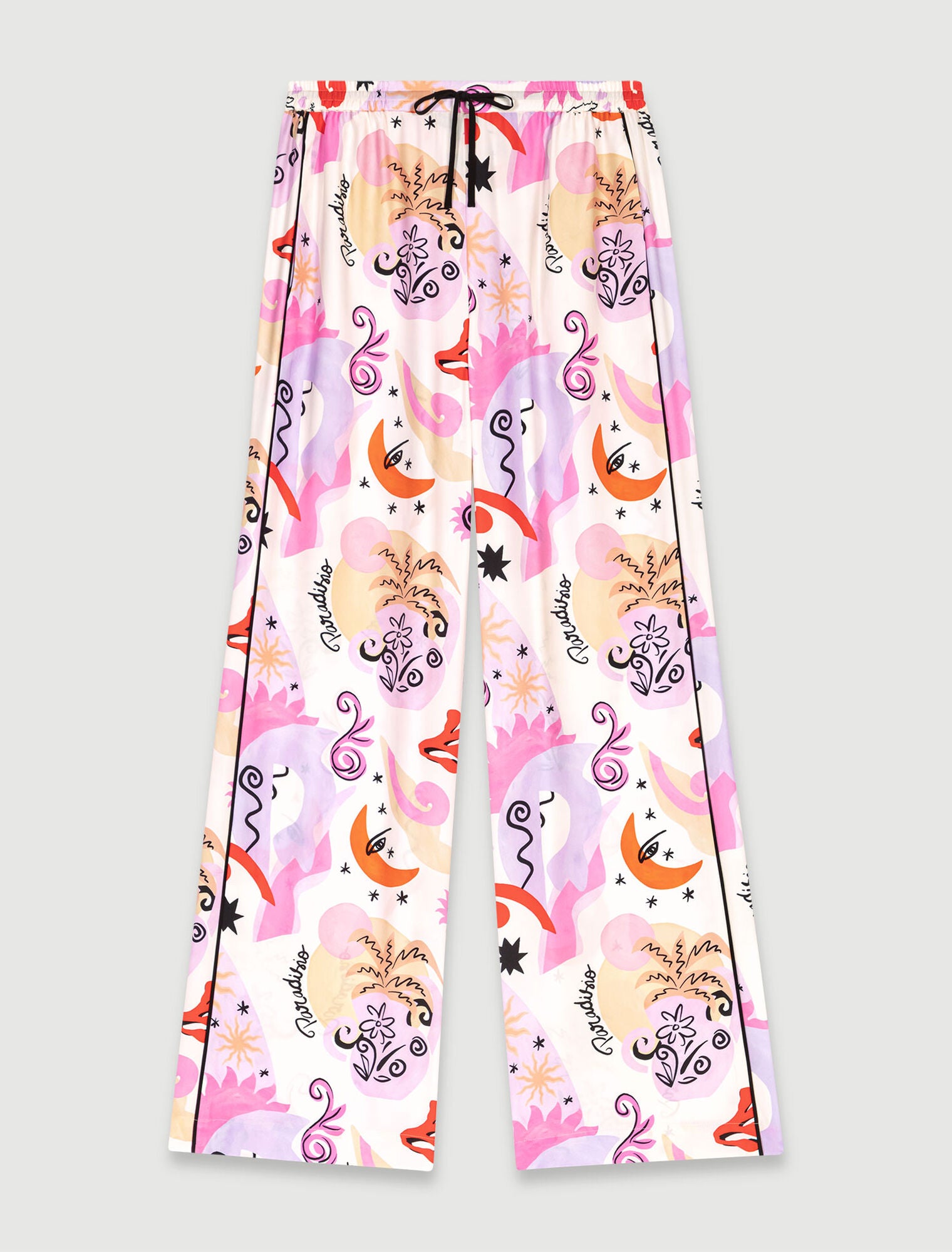 Print Paradisio-Silk trousers