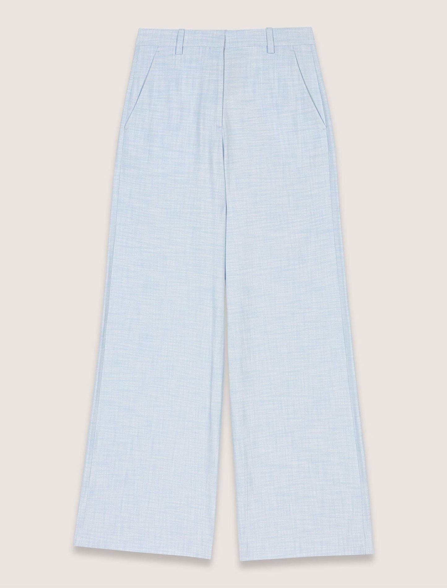 Blue Wide-leg suit trousers