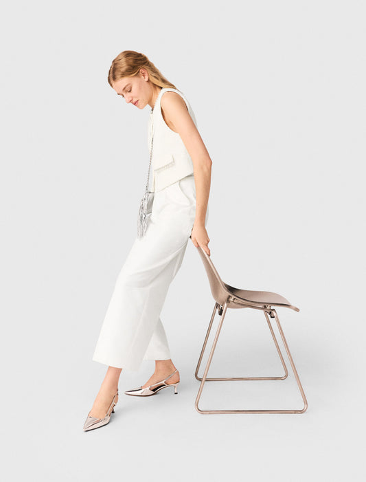Balloon Suit Trousers White