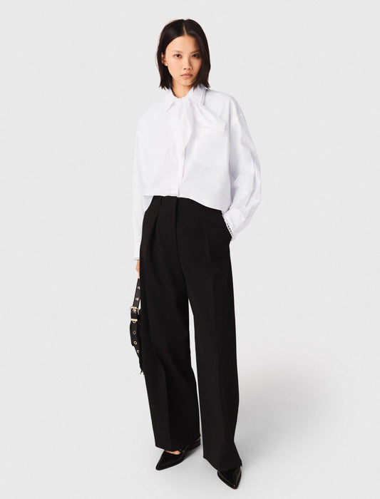 Balloon Suit Trousers Black