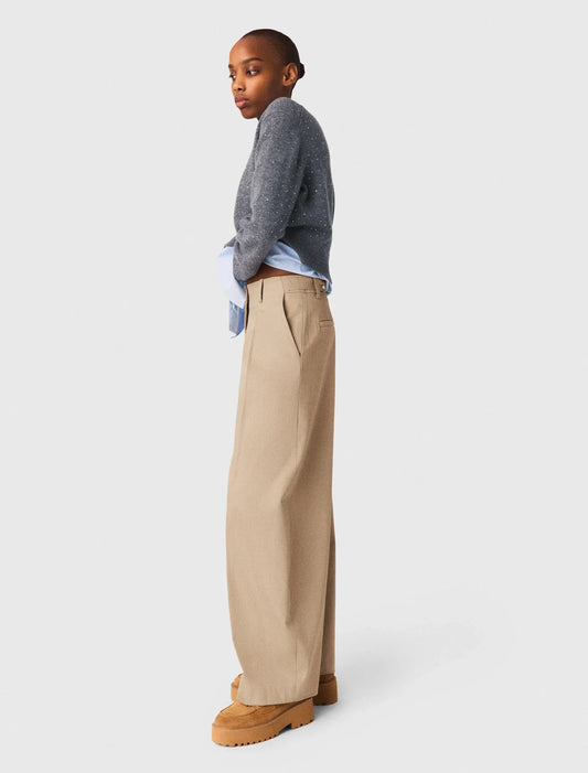 Cotton Balloon Trousers Mastic Beige