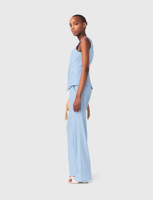 Suit Trousers With Pleats Blue Sky