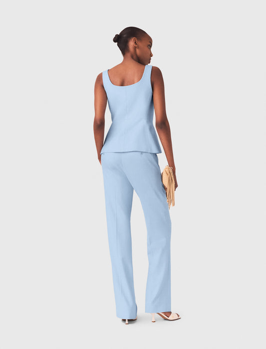 Suit Trousers With Pleats Blue Sky