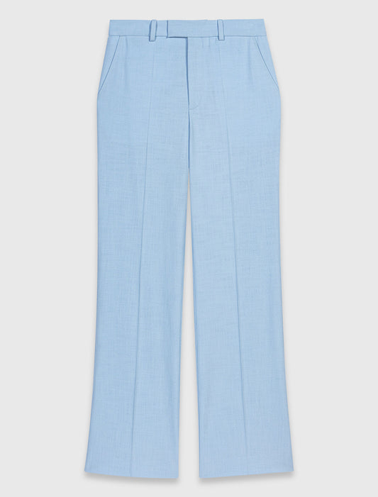 Suit Trousers With Pleats Blue Sky