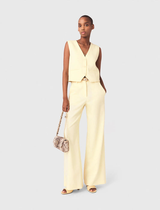 Suit Trousers Pale Yellow