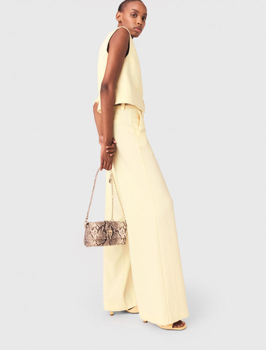 Suit Trousers Pale Yellow