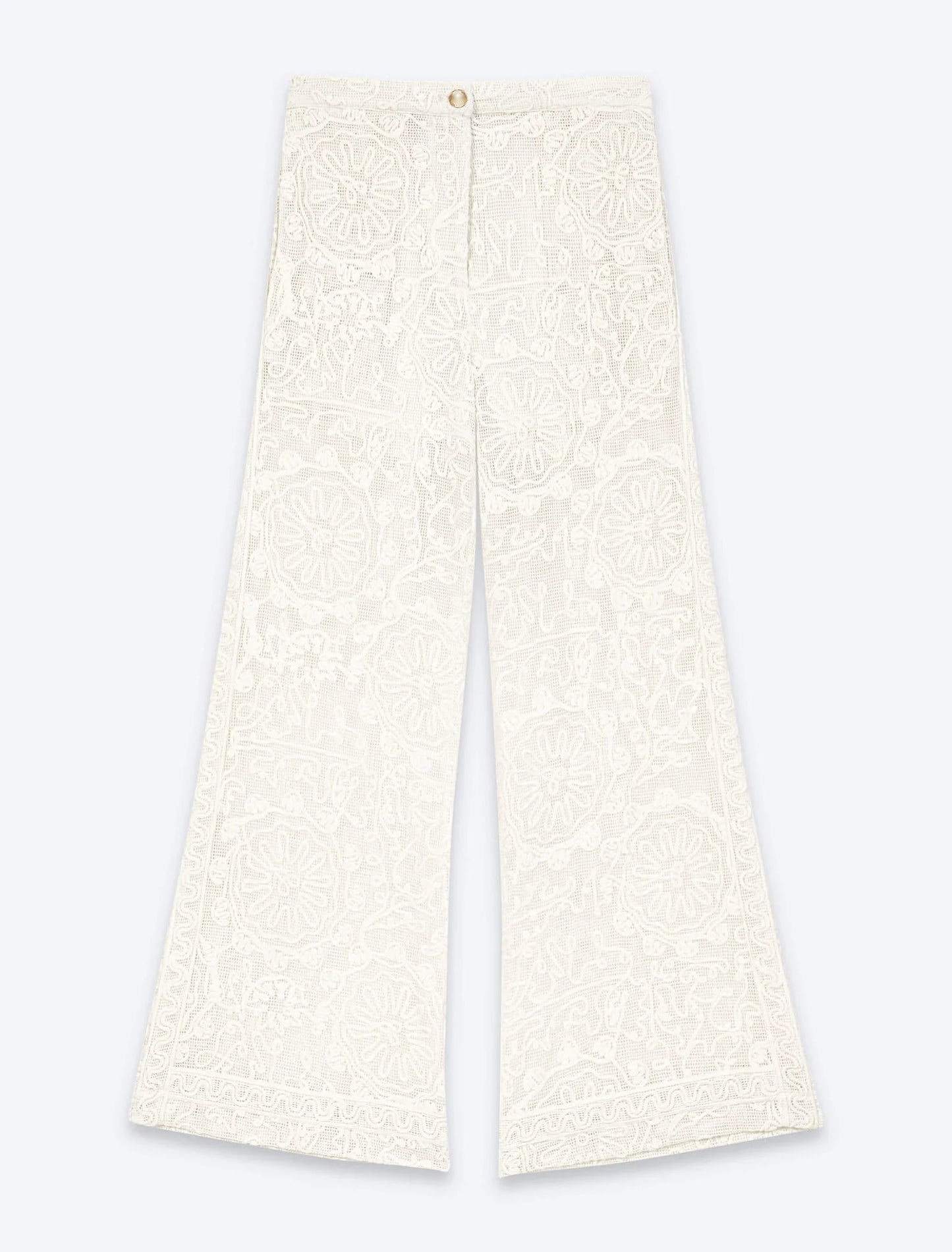 Guipure Lace Trousers Ecru